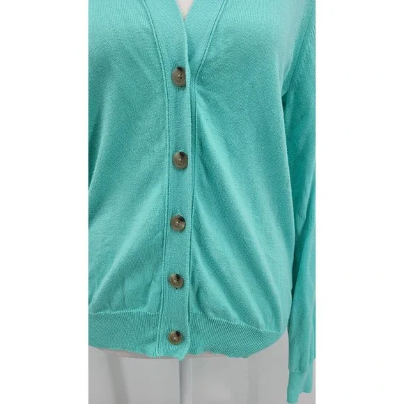 Ralph Lauren Sport Women Preppy Cardigan Large Old Money Tortoiseshell Button - Picture 3 of 13